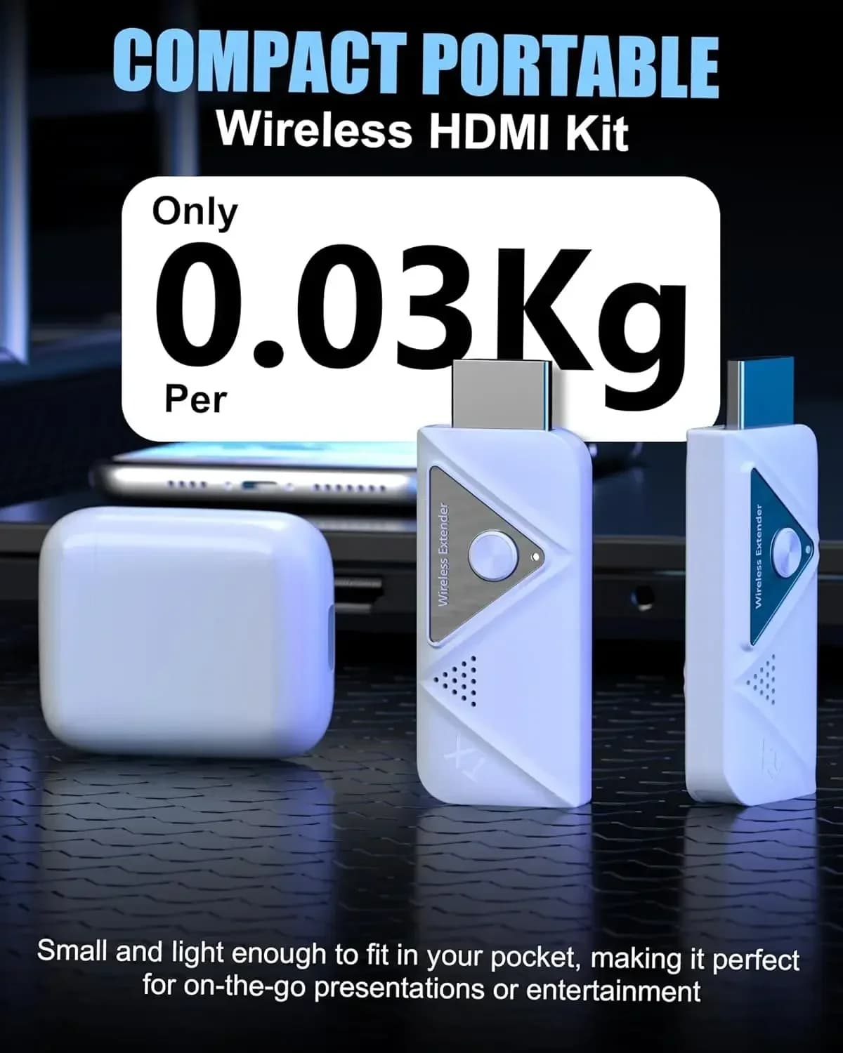 Trasmettitore e ricevitore HDMI Wireless gamma 30m, segnale stabile 2.4G/5G. Streaming Video e Audio da Laptop/PC/TV Box a Monitor