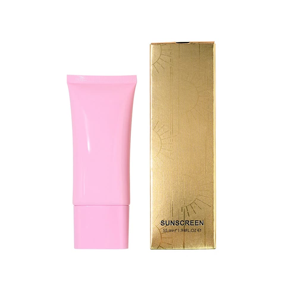 Logo personalizzato 50ml Crema solare idratante a lunga durata Crema setosa Texture SPF50 + Logo personalizzato Etichetta privata Trucco Cruelty Free