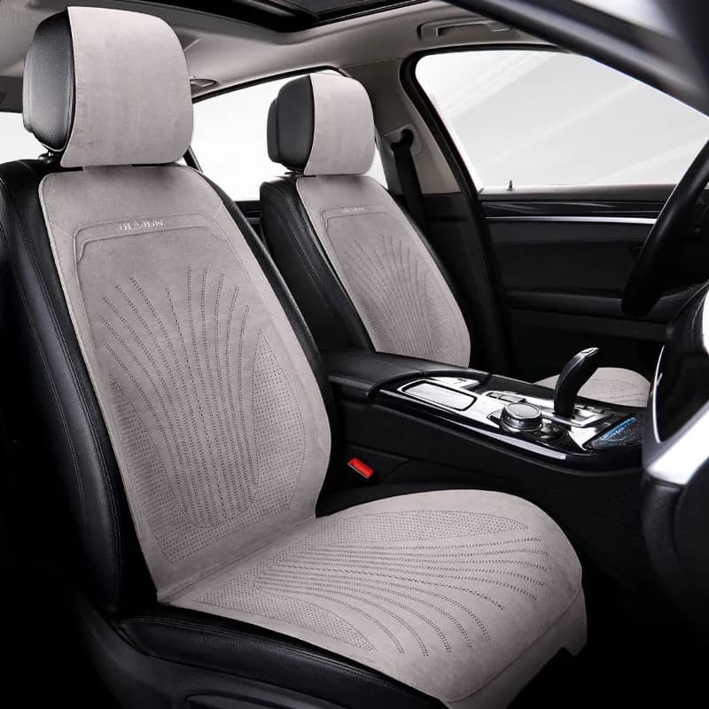 Luxury Suede Car Seat Cover Universal Car Seat Cover Breathable Perforated Suede Leather Luxury Sedan SUV Seat Cover Protection