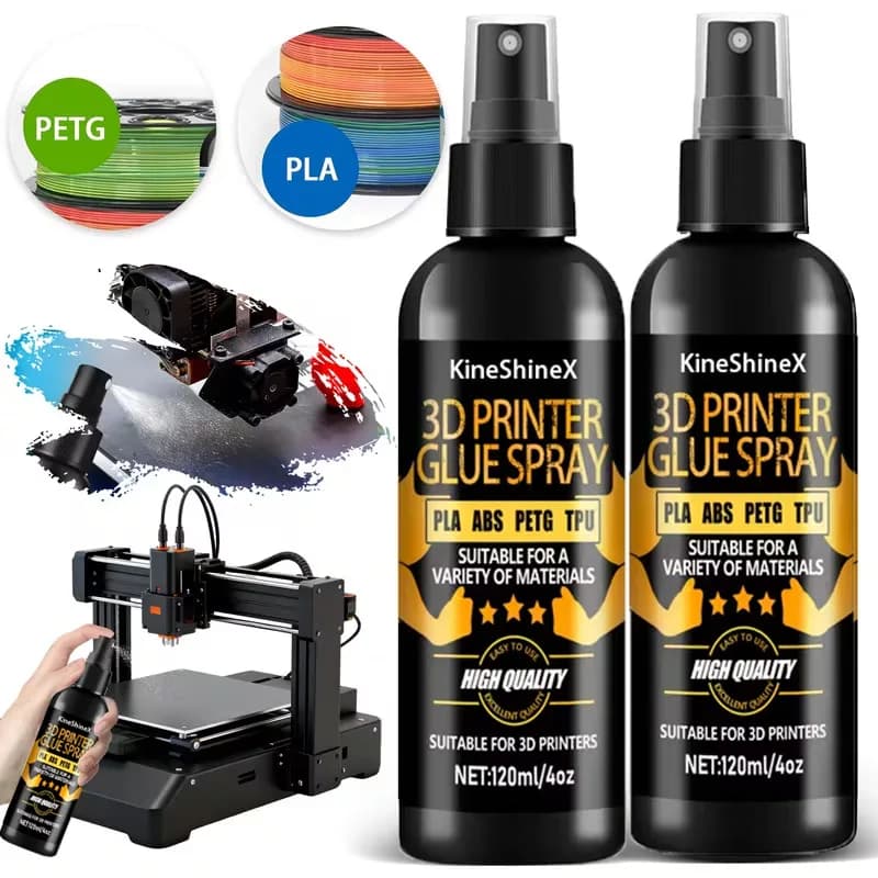 Strong adhesive for 3D printers 120/240ml | Strong glue that reduces the deformation of PLA, ABS, PETG, TPU on Various Printing plates
