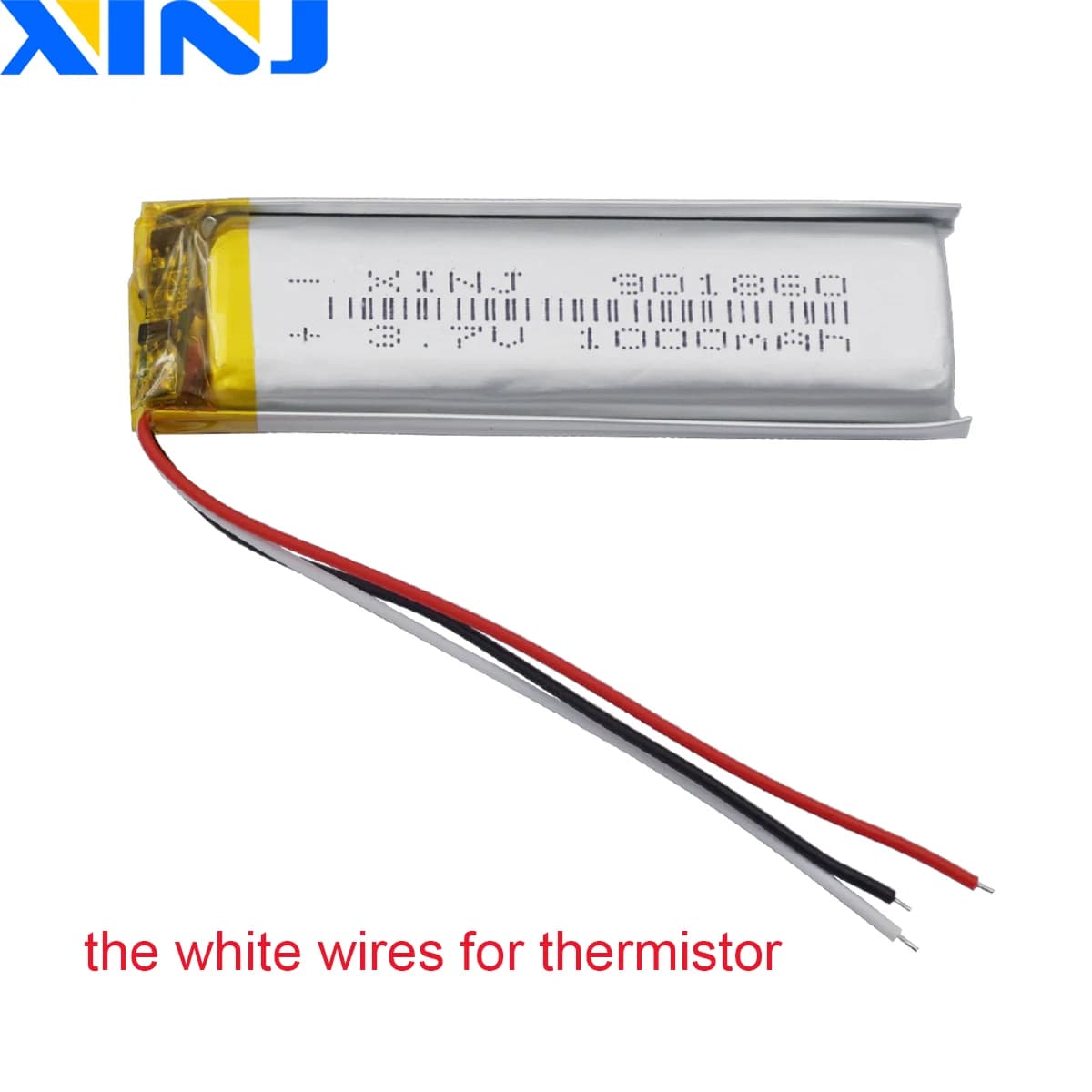 3.7V 1000mAh 3.7Wh polymer Lipo rechargeable battery 3 thermal wires 901860 for mobile phone line Interphone Sport GPS Car DashCam
