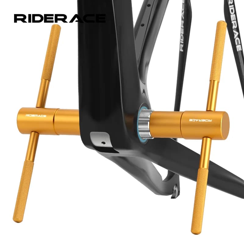 RIDERACE Set di strumenti per maschiatura del movimento centrale della bicicletta Acciaio ad alta resistenza BSA BC1.37 * 24T Telaio della bici Strumenti di riparazione del rubinetto con filettatura BB