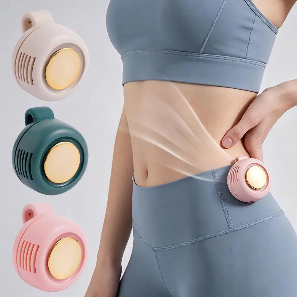 Silent portable electric fan without blades, mini belt clip fan, whirlwind fan for summer, outdoor, gym, fast cooling, rechargeable.
