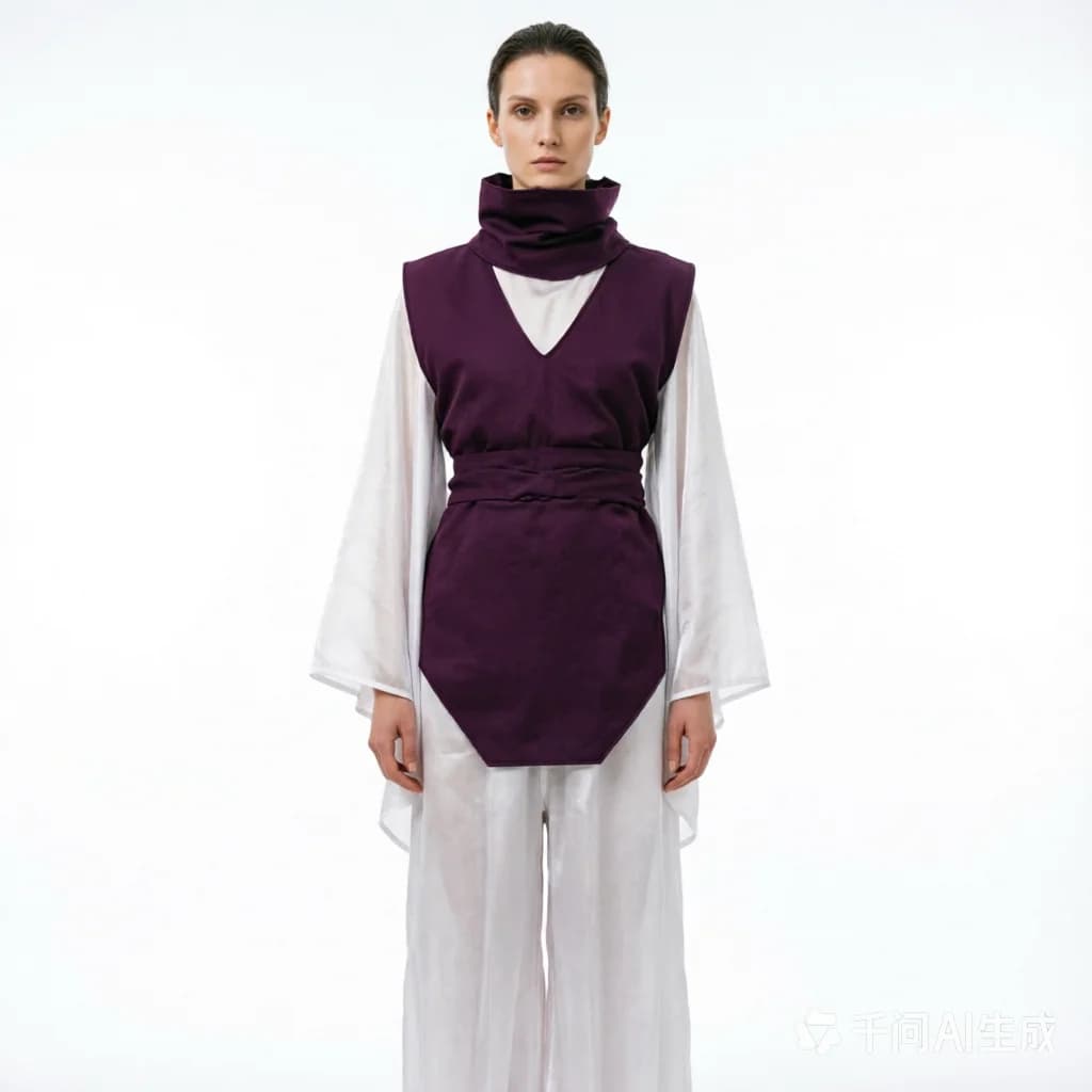 Costume Cosplay Choso di Jujutsu Kaisen con Gilet, Scaldacollo, Cintura e Pantaloni Elastici Bianchi - Outfit Kimono Choso per Halloween