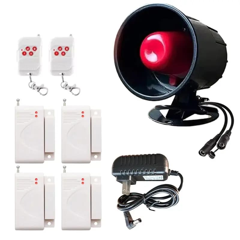 A42T-Sistema di allarme antifurto con sensore per porta, sistema di allarme wireless 433Mhz a lungo raggio per la sicurezza domestica, facile installazione, presa americana