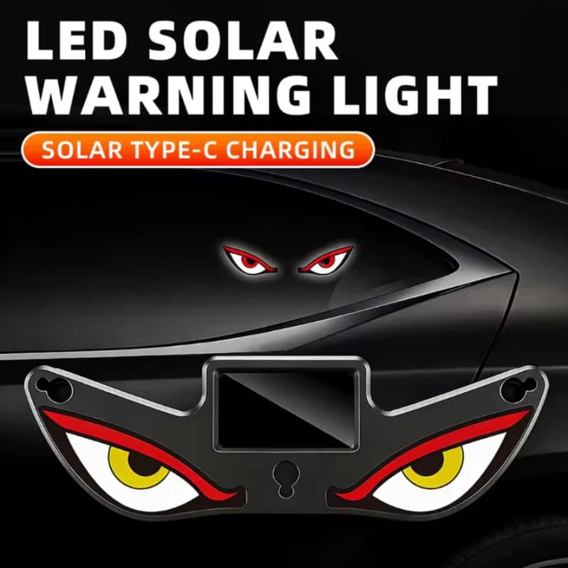 Solar Powered Suction Cup Car Neon Light Wireless Demon Eye LED Ambient Light USB Rechargeable Atmosphere Breathing Lamp Decor