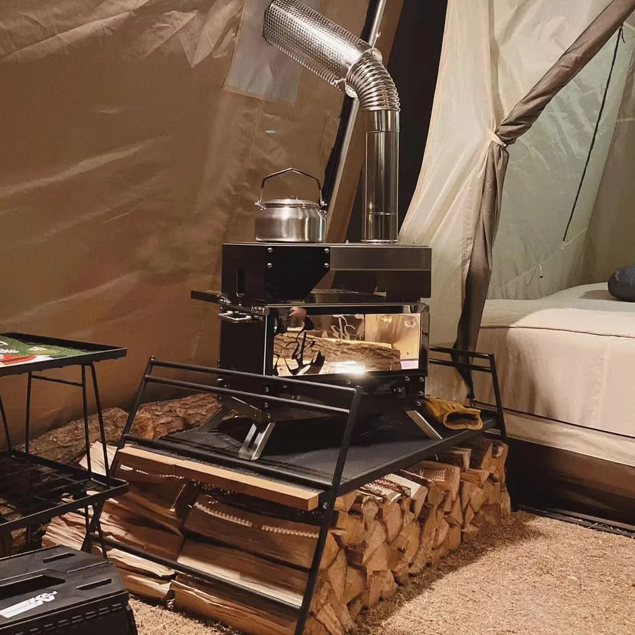 Camping stove Multifunction All in One with Wood Pellet Combustion