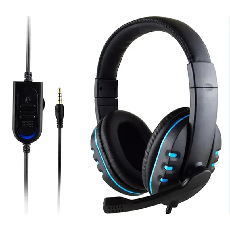 3.5MM cabled headphones earphones music for PS4 Play Station 4 Game PC Chat Computer with microphone
