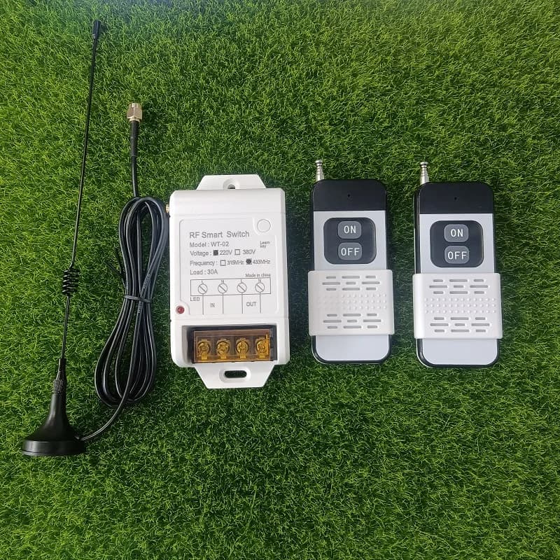 500m industriale AC 220V 380V 1CH 30A telecomando senza fili ricevitore + trasmettitore per pompa dell'acqua LED Light Garage Door