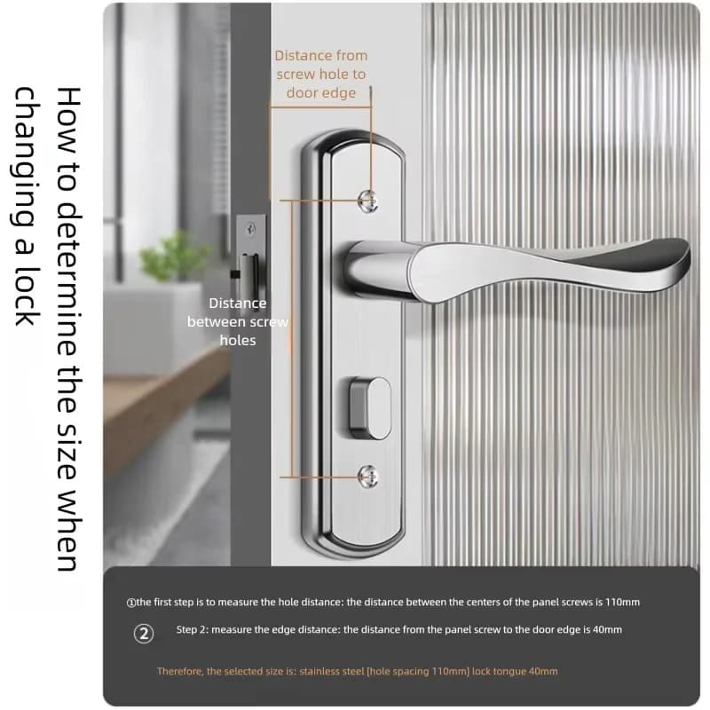 Serratura per Porta Bagno Senza Chiave in Acciaio Inox, Maniglia Antifurto per Privacy, Serratura per Interni per Maggiore Sicurezza
