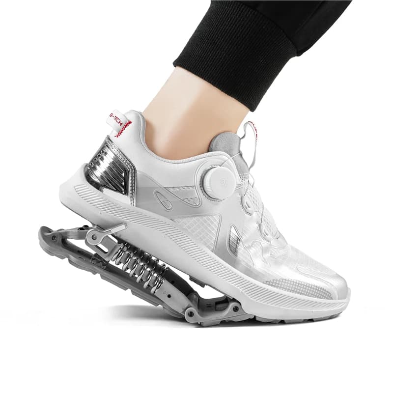 Scarpe di fabbrica meccaniche con lacci in filo di molla in acciaio Scarpe sportive 2 in 1 Scarpe da corsa per assorbimento degli urti Sneakers xpander