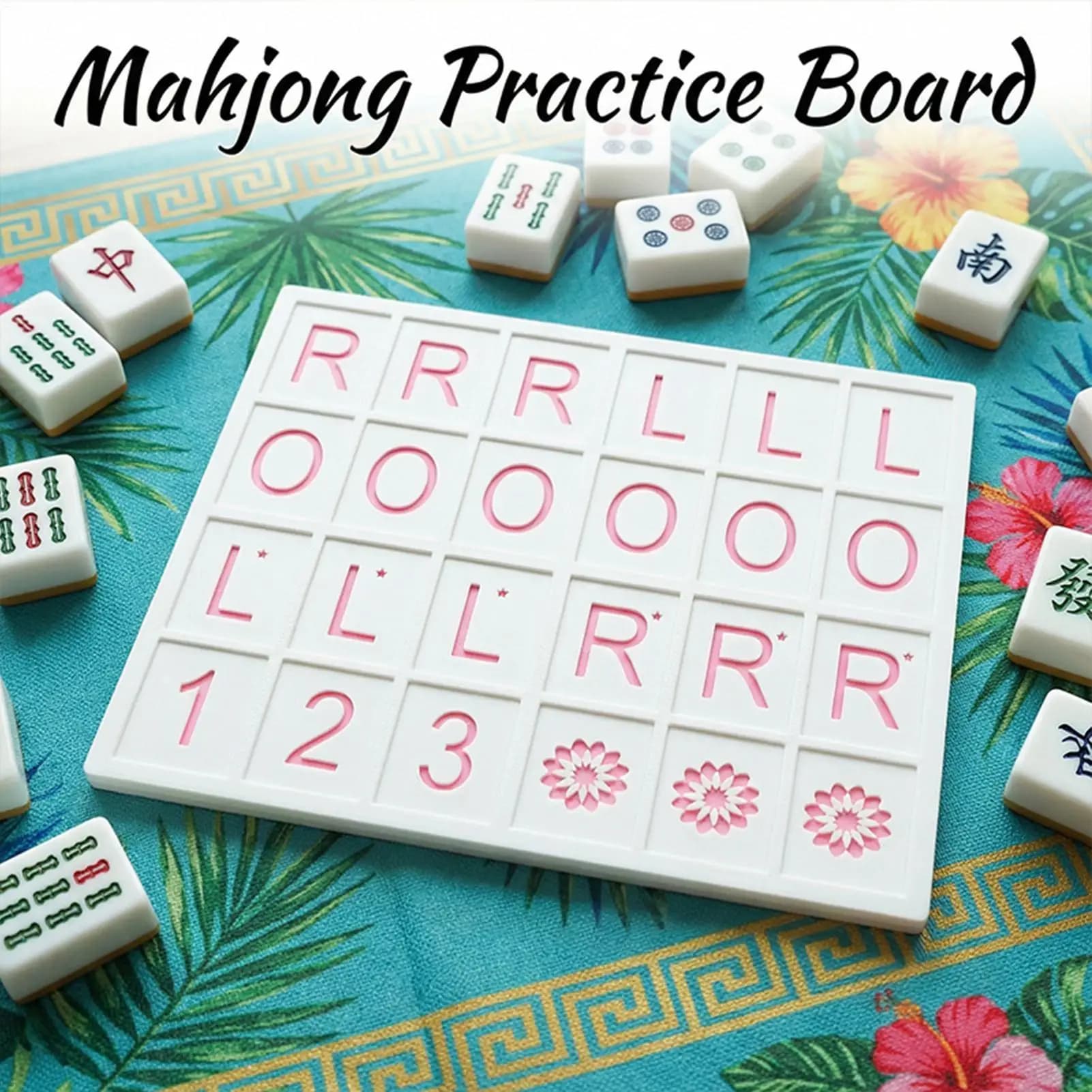 Tavola da Gioco Mahjong per Pratica Individuale, Ideale per Viaggi, Feste in Piscina, Famiglie, Principianti, Compleanni, Intrattenimento Domestico