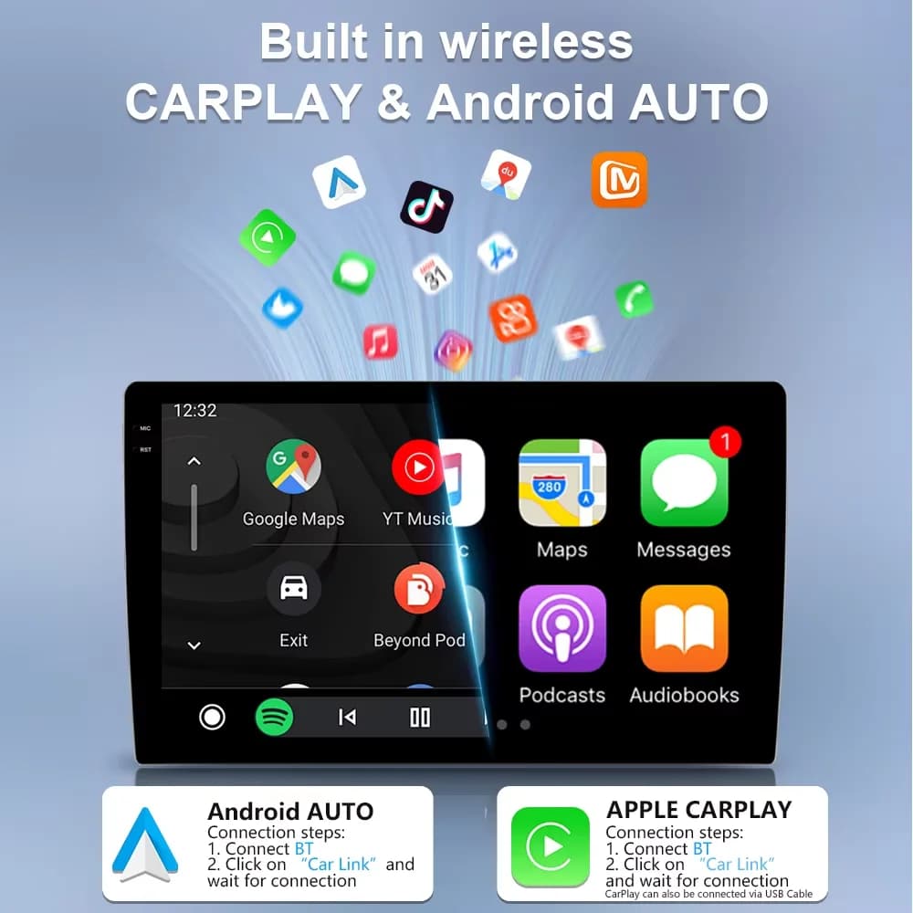 Autoradio Android 16 per Honda Civic 8a generazione (2005-2011) - Lettore Multimediale con Schermo, Stereo e Navigatore GPS