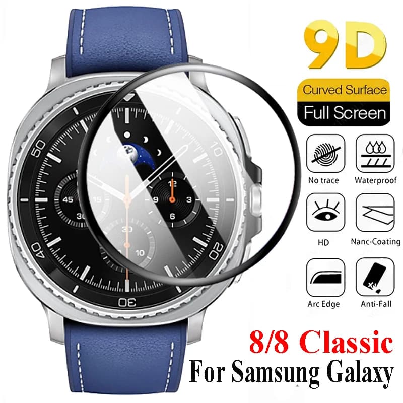 Pellicola proteggi schermo per Samsung Galaxy Watch 8 44mm 40mm Copertura a copertura totale per Galaxy 8 Classic 46mm Accessori non in vetro