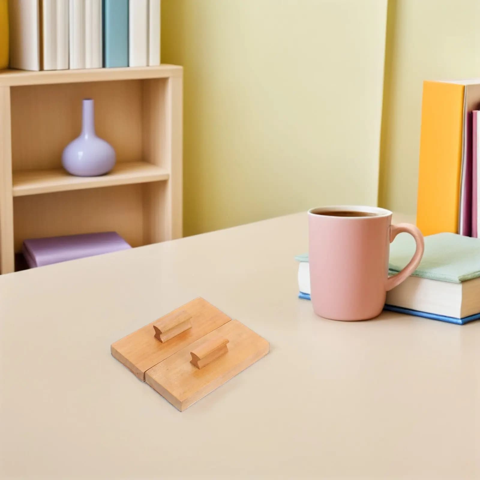 Set di 4 Castagnette in Legno Massello con Carta Abrasiva, Strumenti a Percussione per Bambini, Bacchette Ritmiche Professionali Orff per l'Apprendimento Musicale