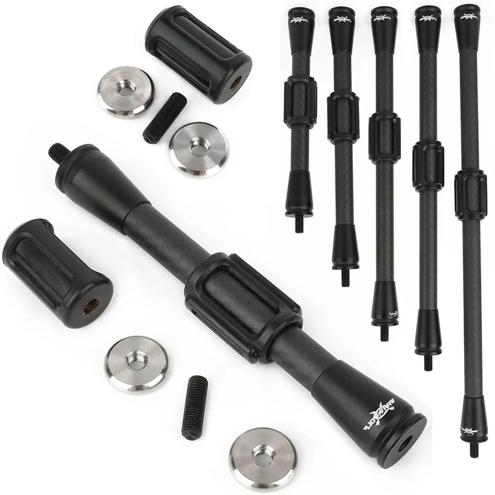 Tiro con l'arco Stabilizzatore in carbonio Balance Bar 3K Carbonio 7 "9" 11 "12" 15 "Amortizzatore per arco ricurvo Caccia Tiro