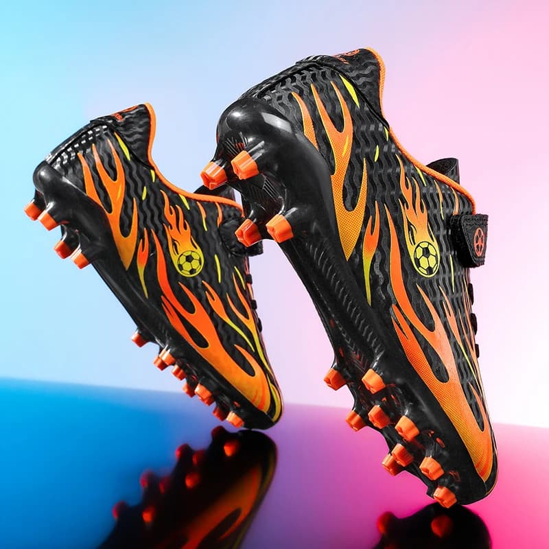 Scarpe da calcio per bambini, scarpe da calcio antiscivolo per erba, stivali con supporto alla caviglia, scarpe da calcio per esterni, scarpe da allenamento per ragazzi TF/FG Turf Futsal