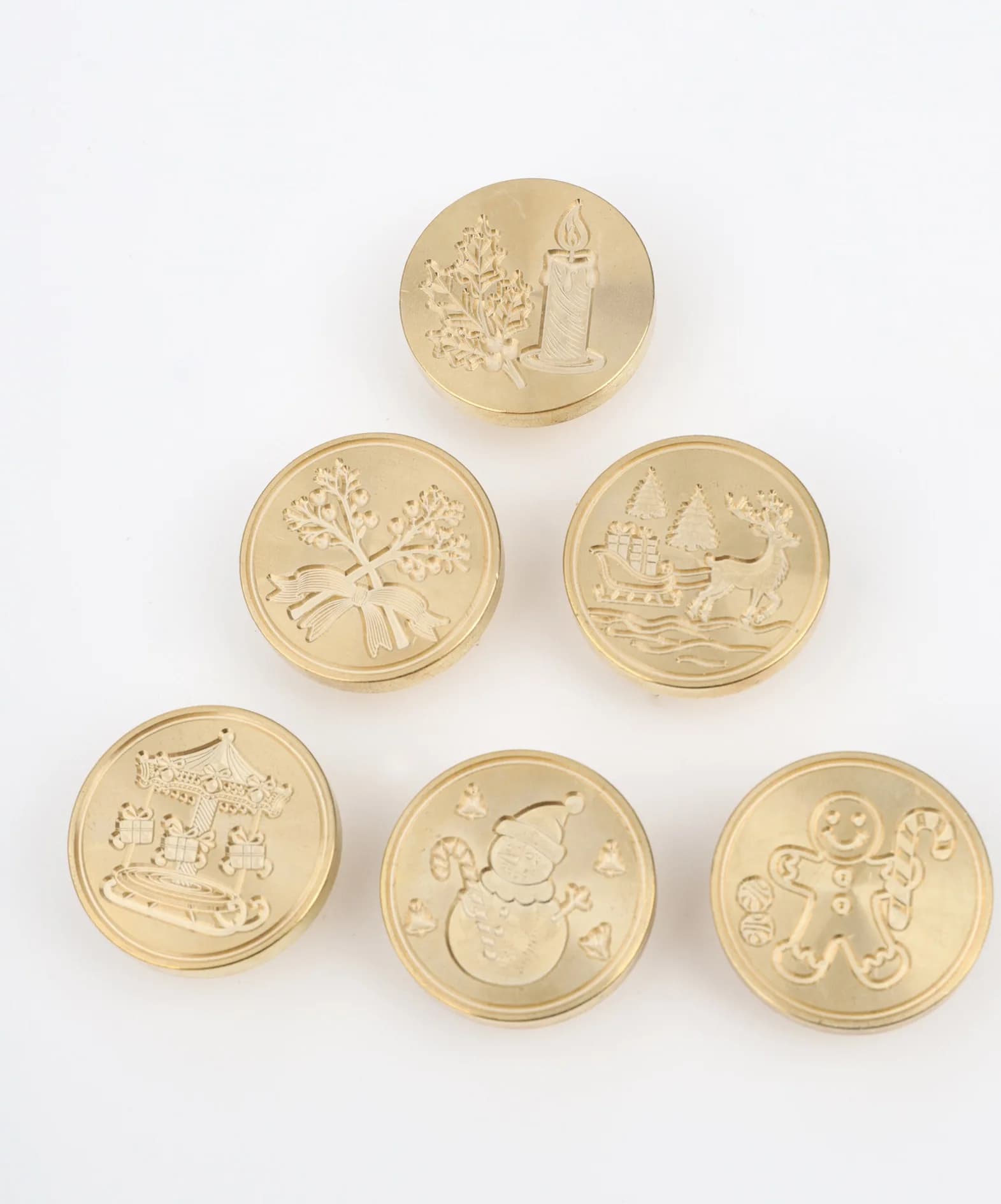 Christmas Tree Snow Reindeer Wax Seal Stamp Head with Handle for DIY Holiday Invitation Envelope Paper Card Crafting