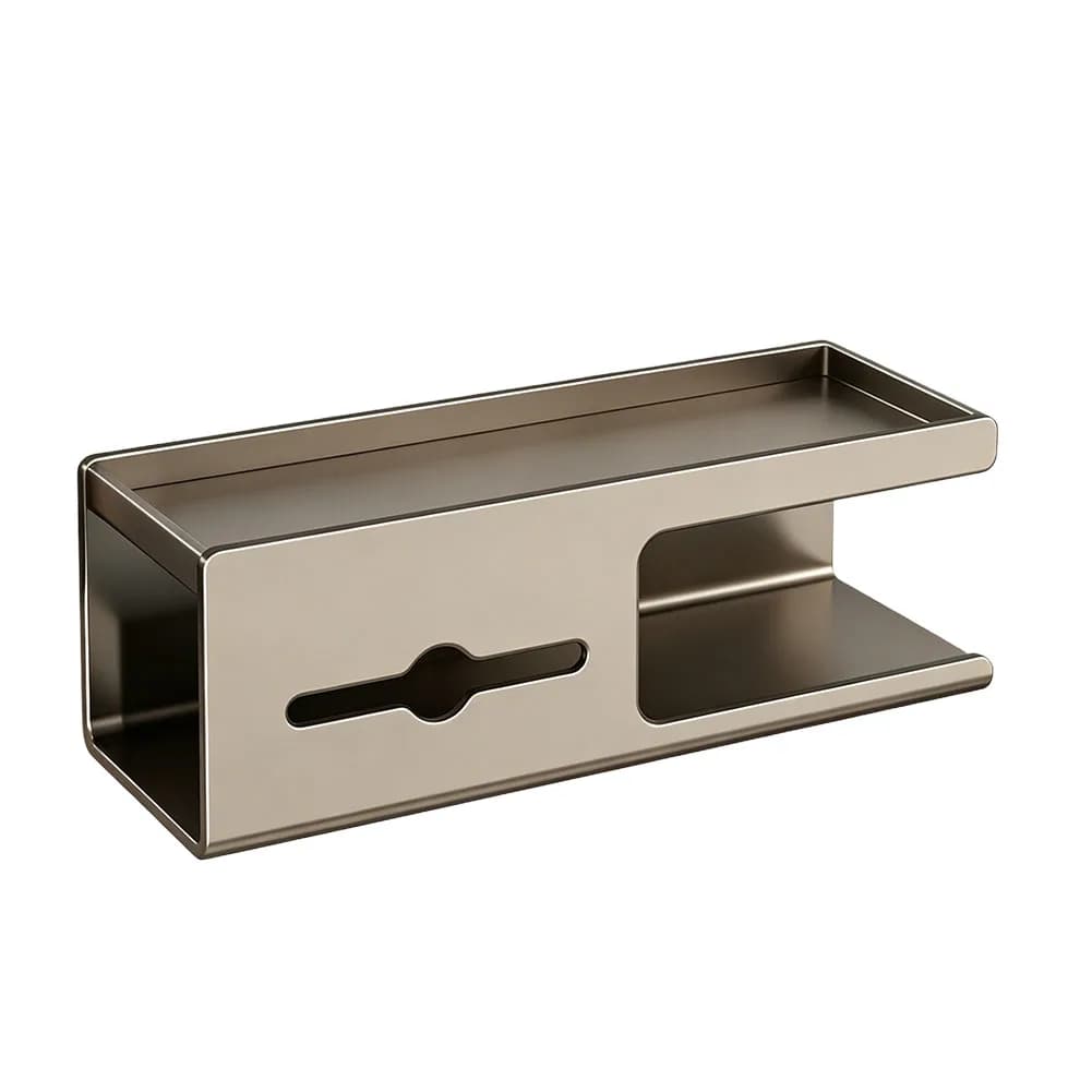 Gunmetal Finish Holder Bathroom Tissue Dispenser Stylish Tissue Box Holder Toilet Paper Box Premium Carbon Steel