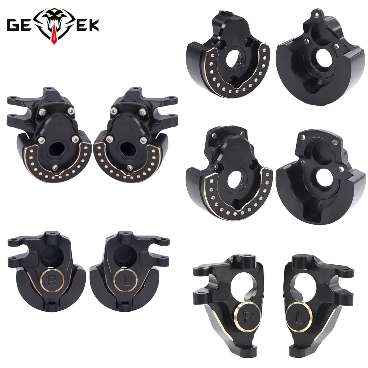 Asse F10 Brass weight Steering noches Front and rear portal cover for 1/10 RC Crawler Vanquish VRD VS4-10 Phoenix LCG Update