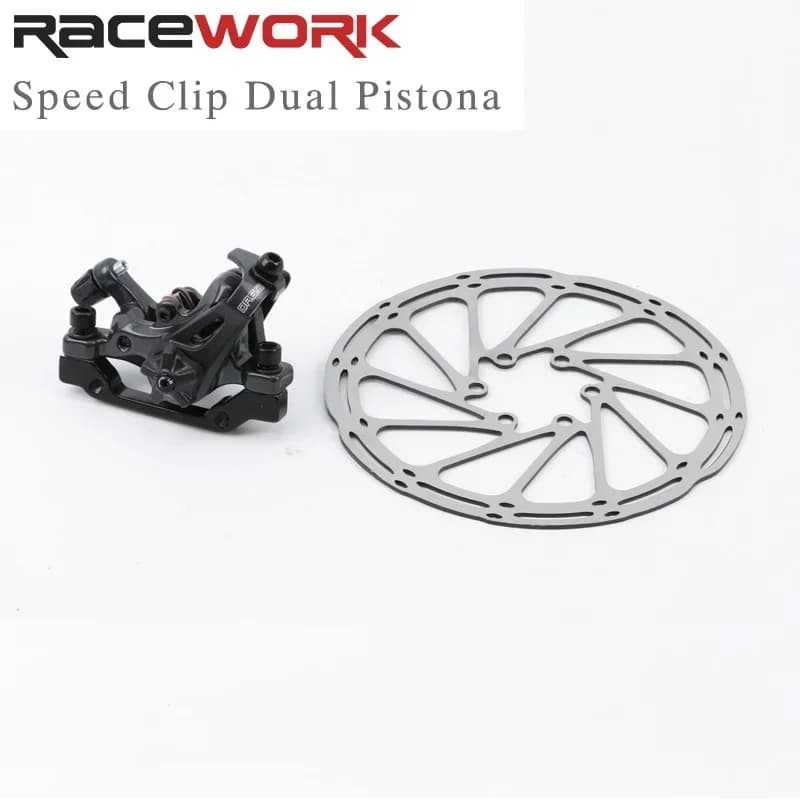 Pinza freno a disco per bicicletta Freno a disco meccanico a doppio pistone Pinza freno per bici MTB Forza frenante su due lati con rotore da 160 mm