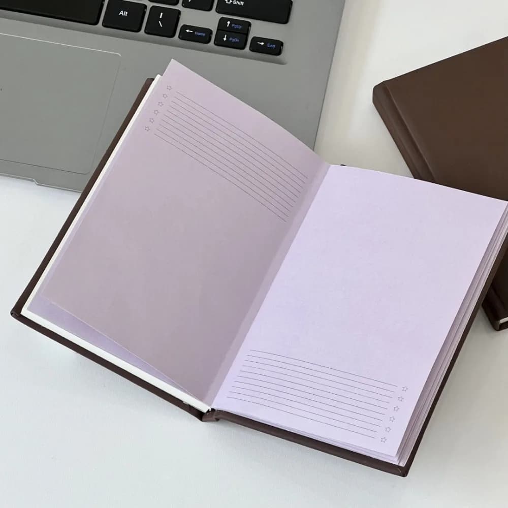 Notebook portatile A6 con copertina in cioccolato, album fai da te, programma, pianificatore, libro, diario con guscio rigido, uso quotidiano