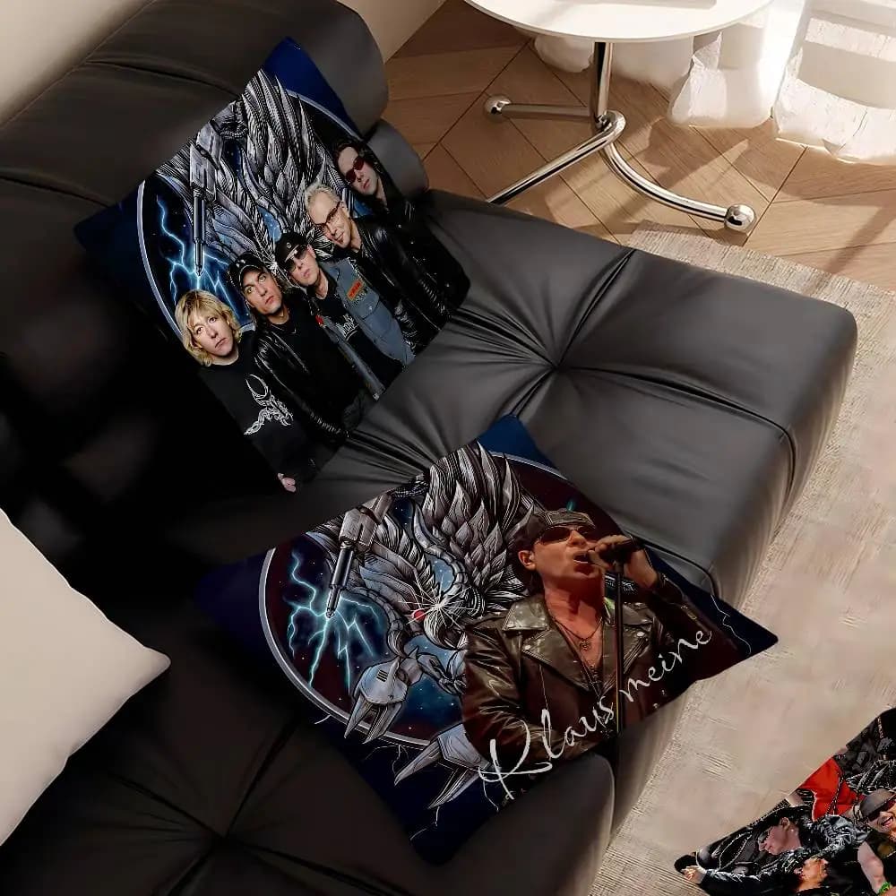 Famosa band tedesca di heavy metal S-Scorpions, fodera per cuscino, federa per cuscino, soggiorno, divano, decorazioni per la casa, personalizzate