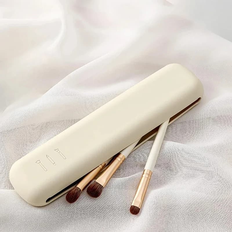Porta pennelli da viaggio in silicone, custodia per pennelli cosmetici, custodia per spugne da trucco, portatile, impermeabile, per donne e ragazze