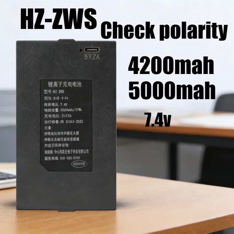 Batteria 5000mAh HZ-ZWS-001/HZ-ZWS-002/HZ-ZWS-003/HZ-ZWS-004 per Serrature Intelligenti, Batteria Universale per Serrature con Impronta Digitale/Password