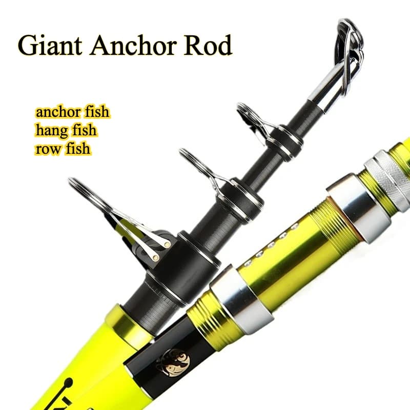 Canna da Pesca Professionale Ocean Jigger Giant Anchor, Canna Robusta per Lanci a Lunga Distanza con Portamulinello in Metallo