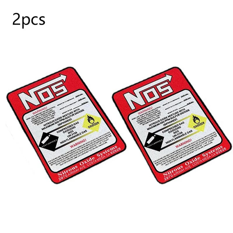 2 pezzi NOS adesivo emblema per auto NOS bottiglia decalcomania in vinile accessori distintivo per moto auto bici camion