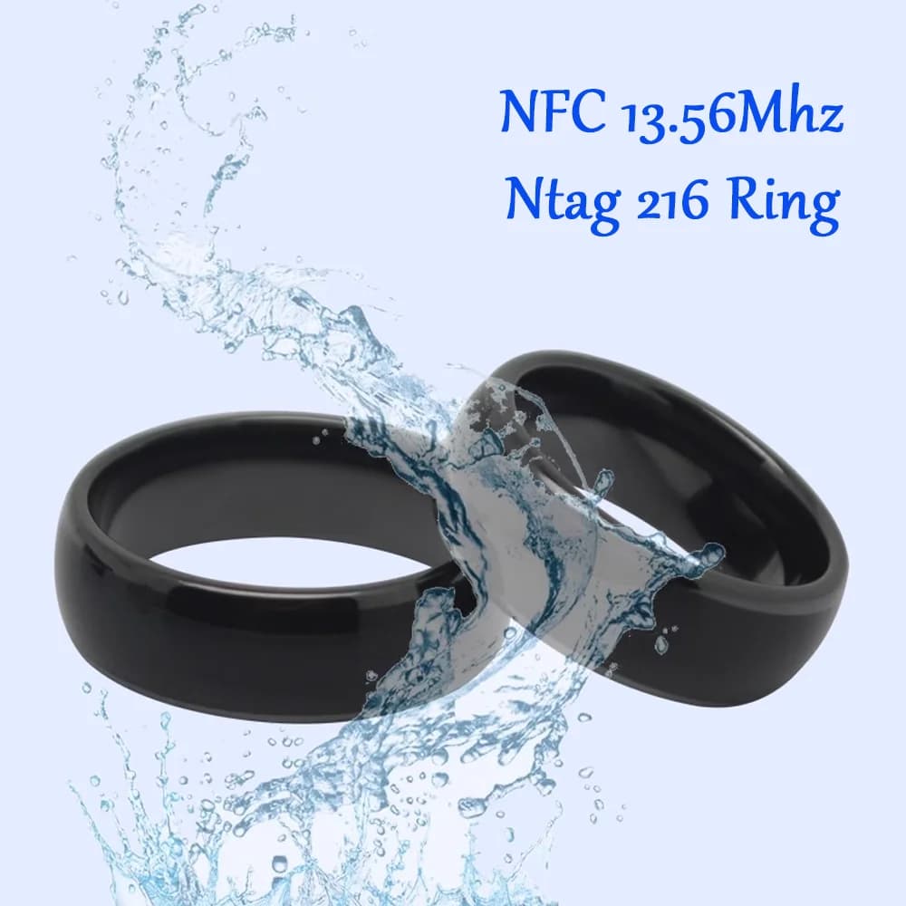 Anello chip intelligente Ntag216 13,56 mhz Token NFC Rfid Iso14443 Badge 888 byte Anello da gioco di biglietti da visita Amibo
