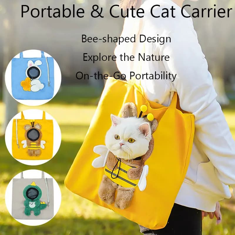 Pet Outdoor Carrier Bag Wholesale, Cat Bag Crossbody & Handheld, Pet Sling Bag for Cats & Small Dogs, Breathable Open-Top Pet Tr