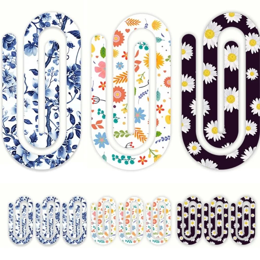 Set di 9 Fermagli per Carta in Acrilico per Sublimazione, Creativi e di Grandi Dimensioni, per Trasferimento a Caldo, Segnalibri Unici, Penne Fai-da-Te, Regalo