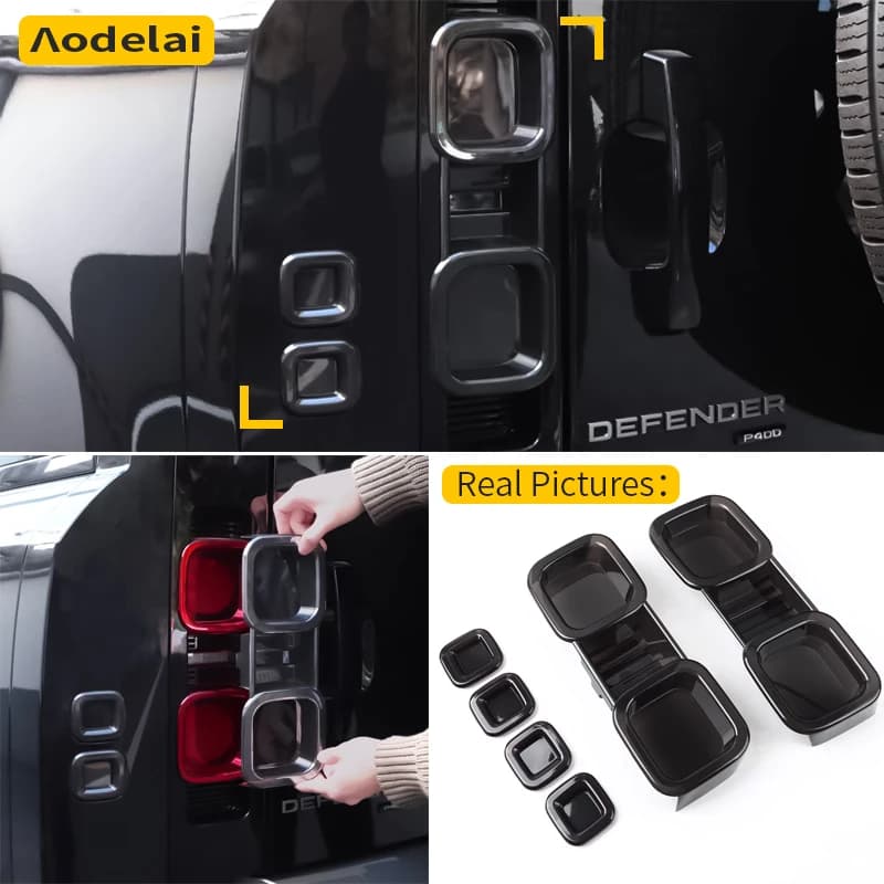Per Land Rover 20-25 Defender 90 110 130 Auto Copertura Della Luce Della Coda Luce Freno Ampio Indicatore Copertura Lampada Posteriore Cappe Protezioni Trim
