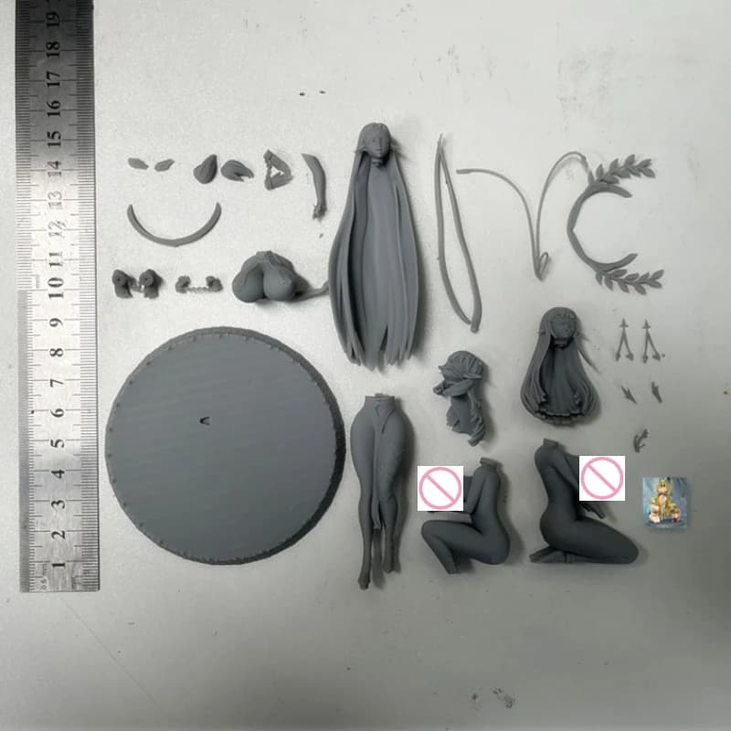 Kit modello figura in resina in scala 1/24 Cartoon Cute Elf Fantasy Hobby statua in miniatura Diorama non assemblata e non verniciata spedizione gratuita