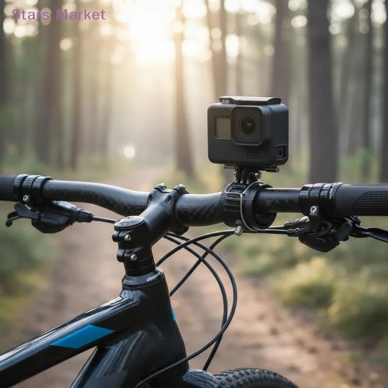 New Self Selfie Lock Clip Stick Handheld Monopod Adjustable Buckle 1/4" Interface Phone Holder Adapter For 7/6/5 Action Camera