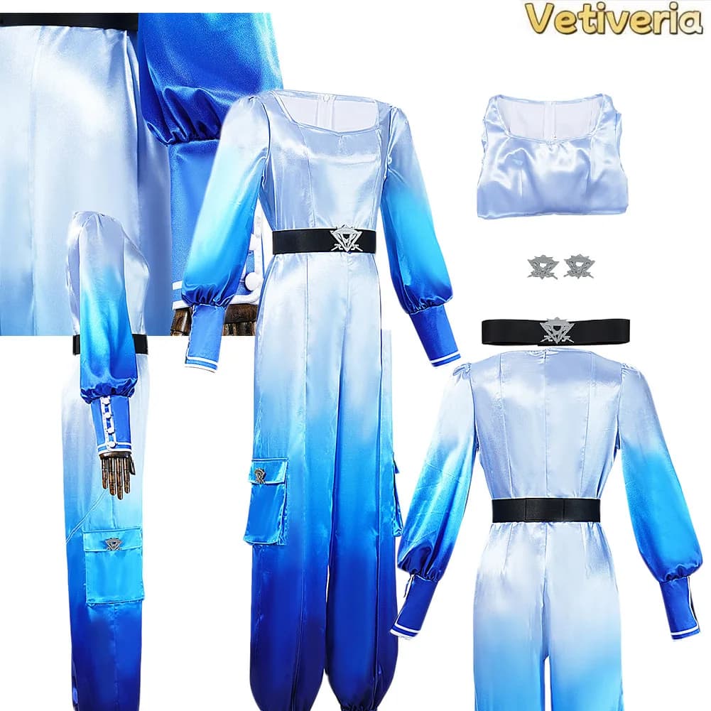 Women Chloe Charming Cosplay Bodysuit Costume 2026 Movie Descendants Jumpsuit Belt Sets Halloween Carnival Party Disguise Suit