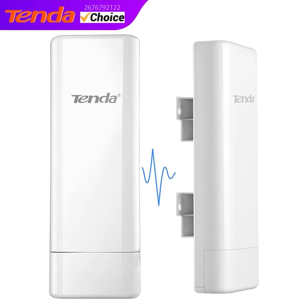 Tenda Outdoor Long-Range CPE 2.4GHz 12dBi Wireless Bridge 5km+ AP Station WISP P2MP WDS Repeater Router for Point to Point Conne