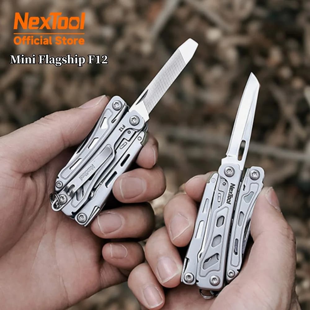 NexTool Portachiavi Mini Flagship F12 Pieghevole Multi Strumento 13 In 1 Cacciavite Pinze File Righello Apribottiglie Forbici EDC Strumento Mano