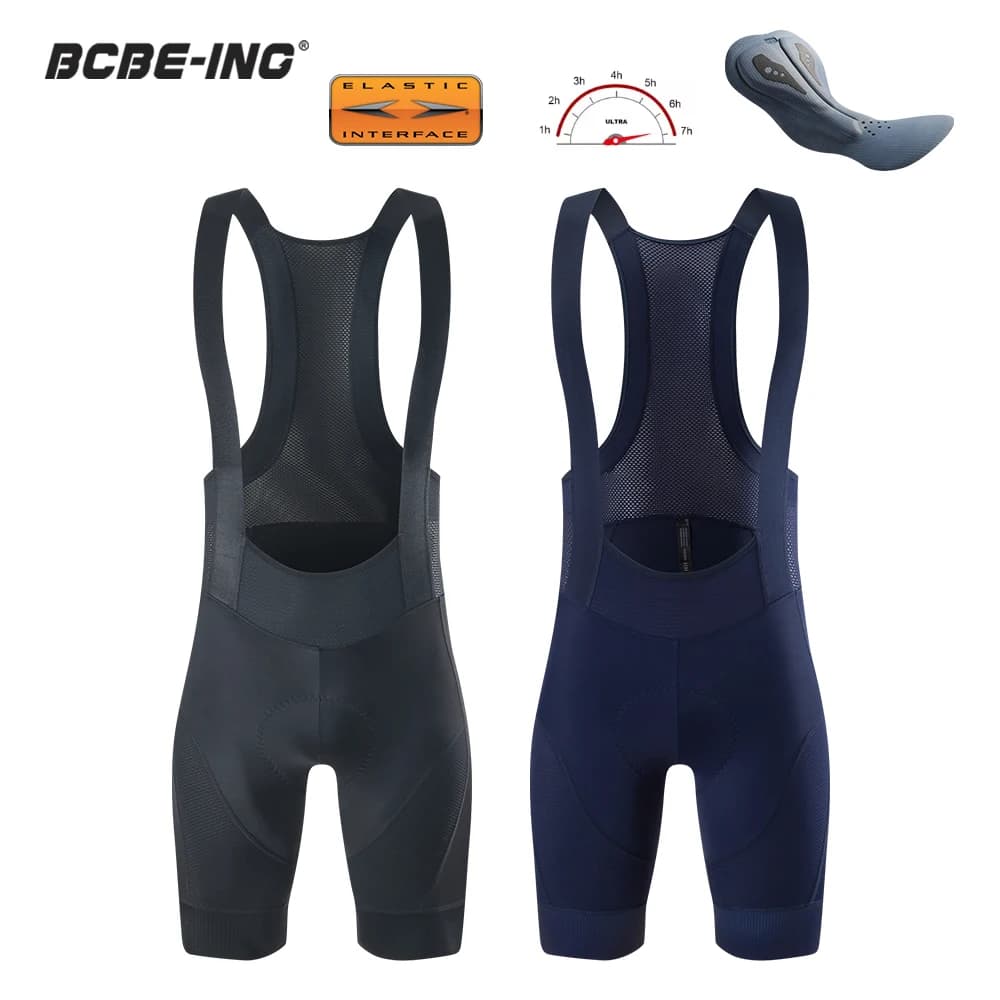 BCBE-ING Cycling Shorts with Men's Bretelles, Italian Elastic Padded Pro 7 Hours, MTB and Road Shorts