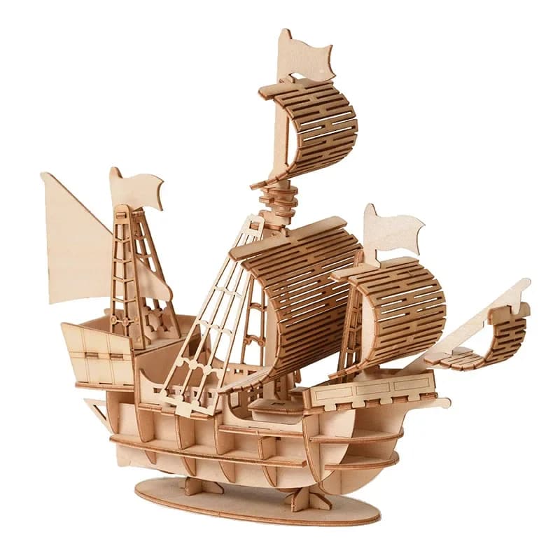 Barca a vela 3D Puzzle in legno Modello di assemblaggio Puzzle Artigianato in legno fai da te Decorazione 3D Puzzle Regali per adulti Adolescenti Decorazione da scrivania