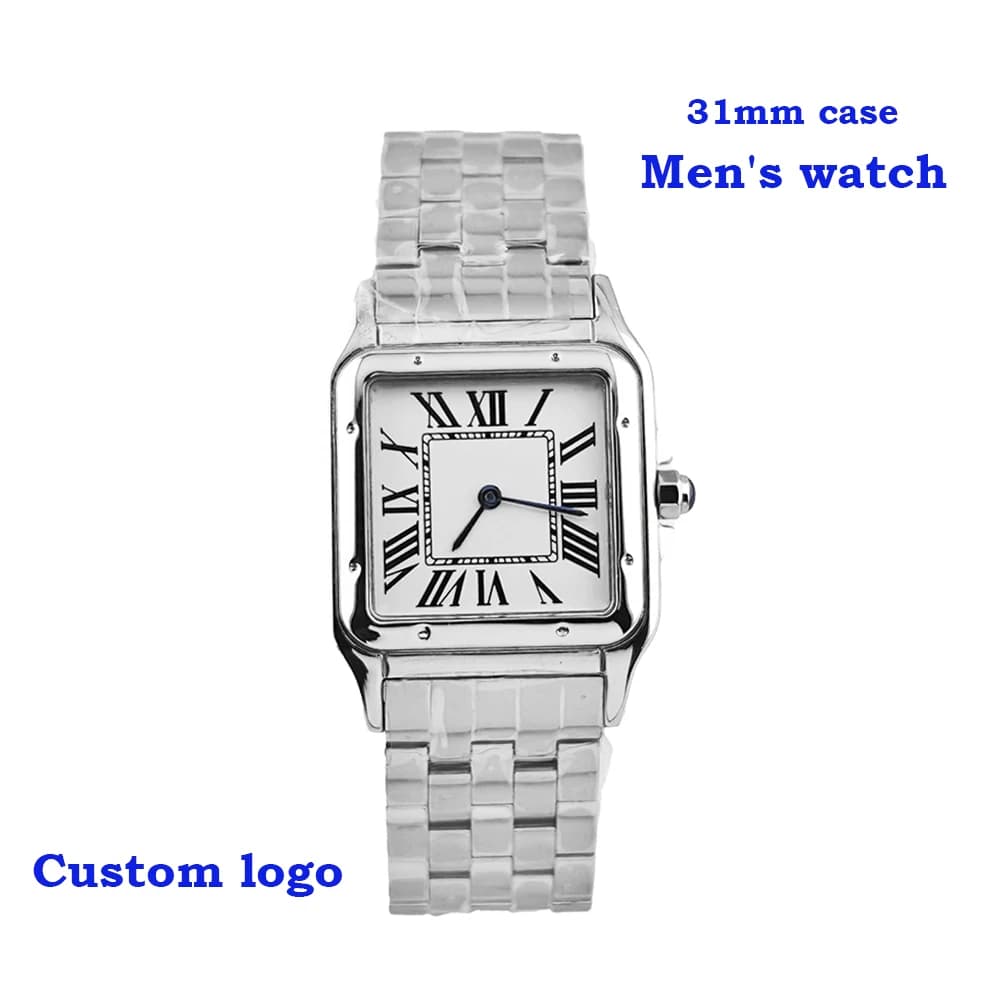 New Men's VJ20 Watch High Quality Stainless Steel Square Watch Customized Logo Watch VJ20 Movement Watch
