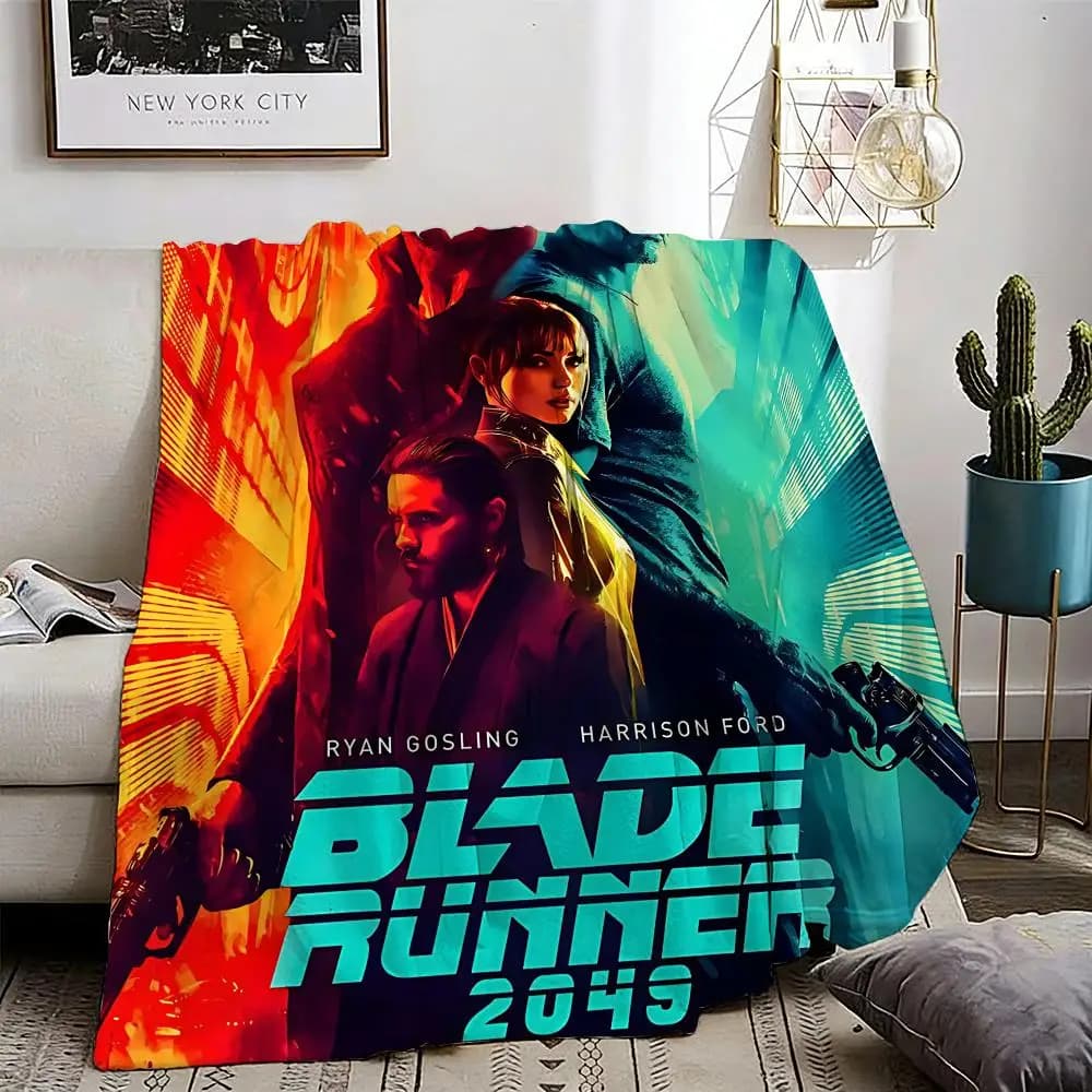 Classic Movie Blade Runner 2049 Throw Lightweight 240g Flannel Blanket Soft Skin-friendly for Summer Cooling
