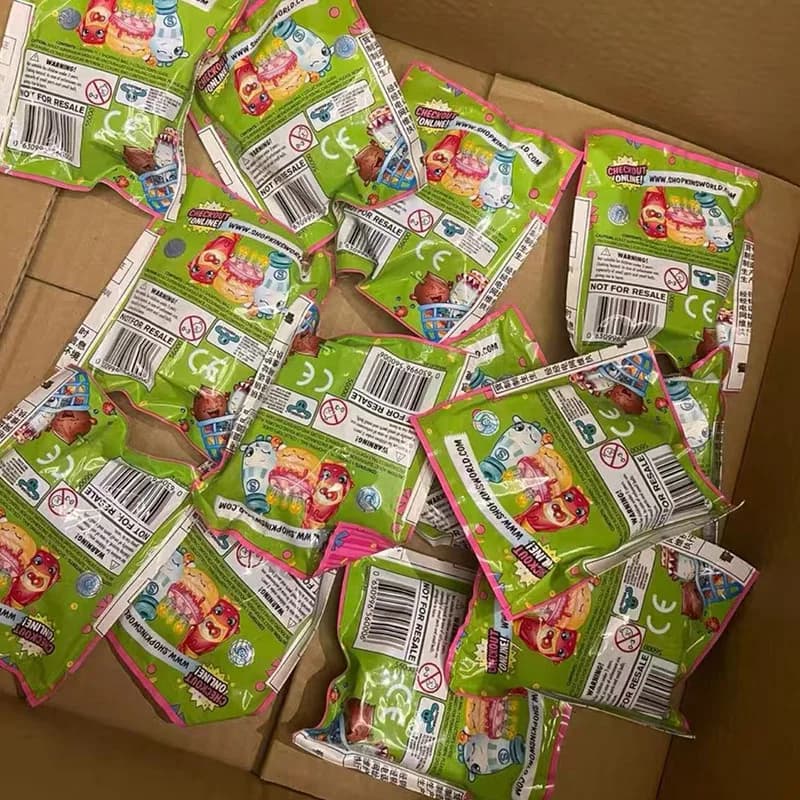 Shopkins Littles Elf S1 Blind Bag Cuties Fruit Vegetable Beverage Dessert Mini Model Toy Anime Figure Collect Ornament Gifts