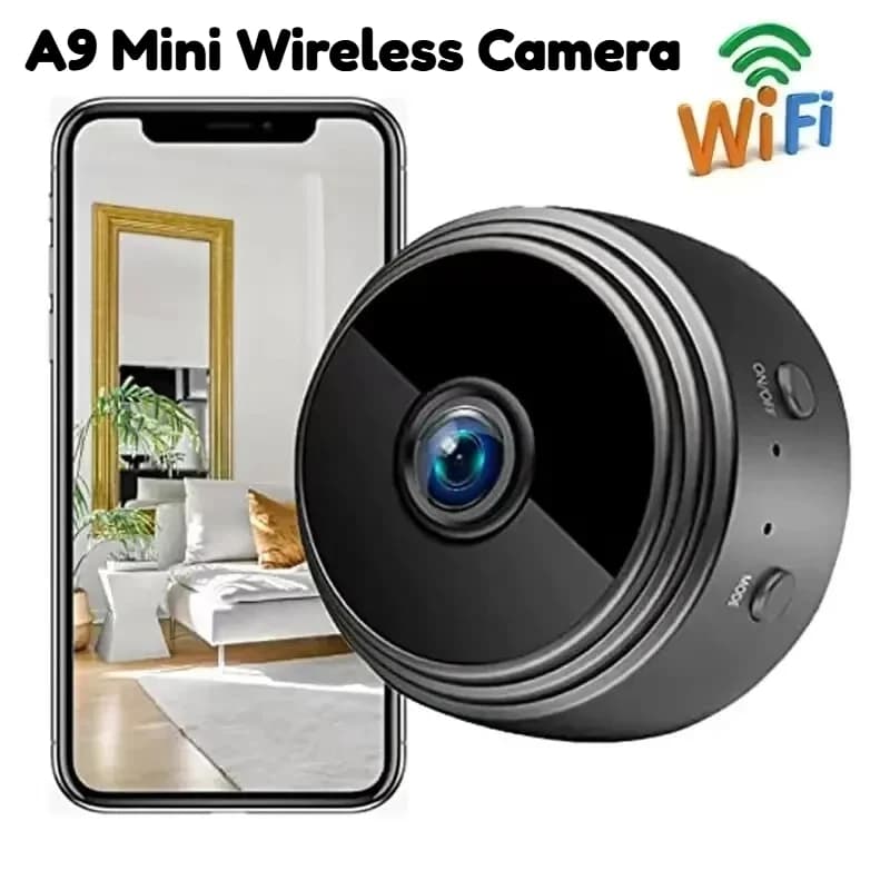 Mini Telecamera A9 HD con Visione Notturna, Telecamera WIFI per Monitoraggio Wireless, Telecamera di Sicurezza per Casa Intelligente
