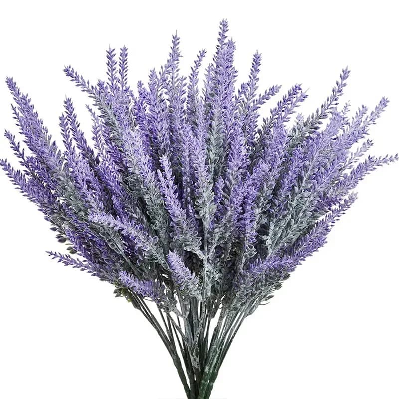 1 pack of artificial lavender flowers purple bouquet of artificial plants for home garden wedding office table decoration