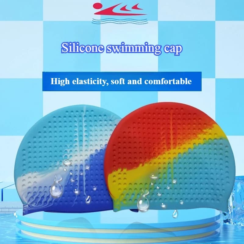 Large Size Swim Head for Men Women Long Hair Diver Head Silicone Waterproof Shower Head for Hair Care Sports Equipment