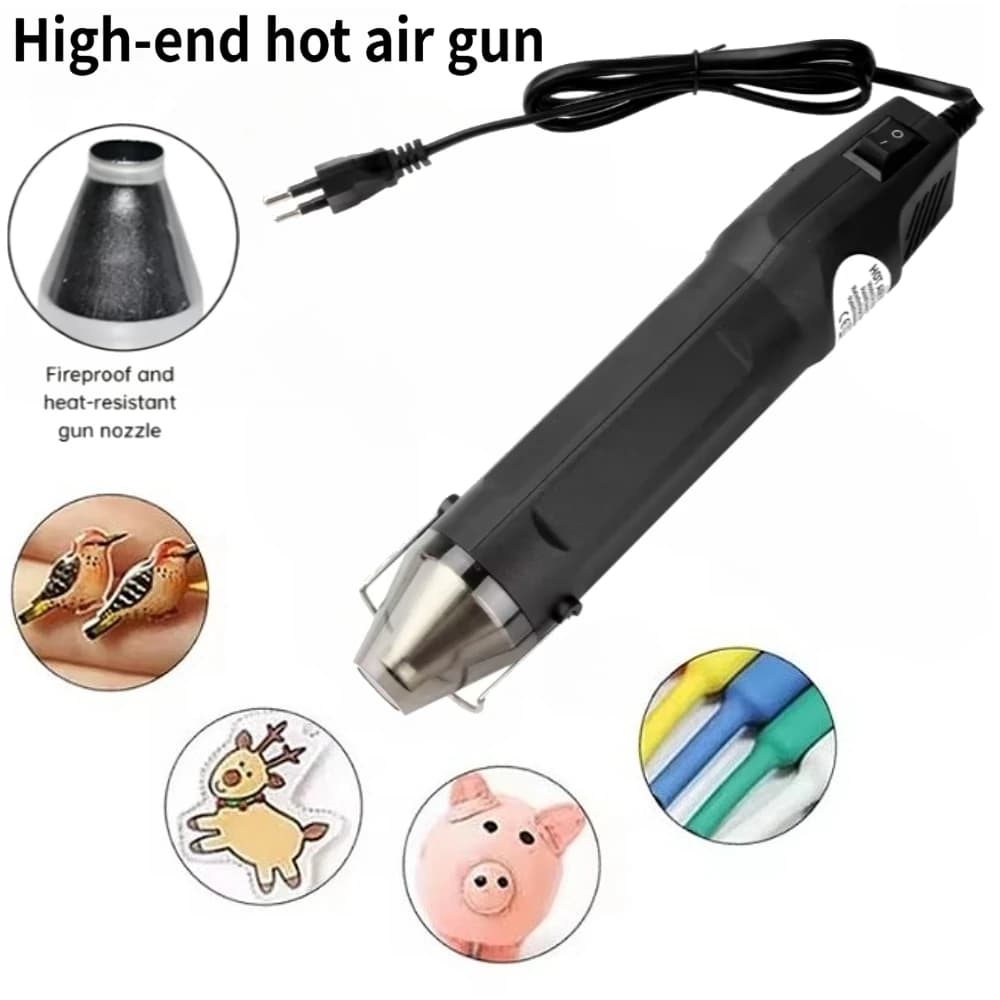 Pistola termica elettrica Pistola ad aria calda portatile per involucro artigianale fai-da-te Goffratura Strumento termoretraibile in plastica Avvolgimento in PVC