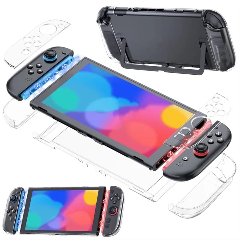 Custodia A97I-Grip per Nintendo Switch 2, custodia protettiva trasparente agganciabile compatibile con console PC e Switch 2